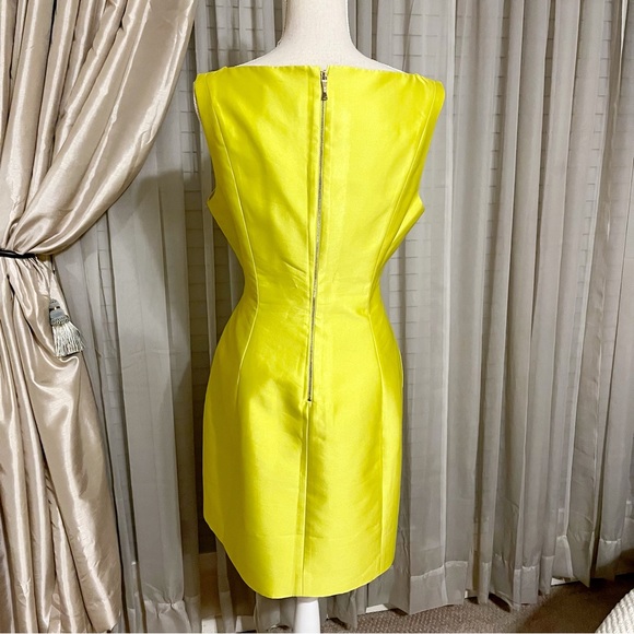 NWT Kate Spade Silk Citrine Yellow Cocktail Dress - Picture 3 of 5